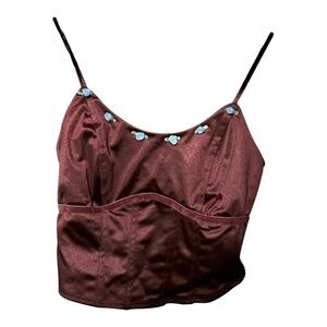 Wild Fable Burgundy Crop Top XS